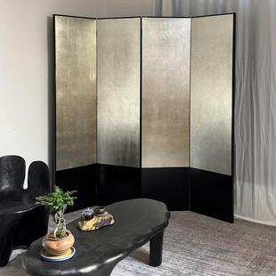 办公室可定制卧室新中式玄关柜银箔屏风折叠移动隔断客厅2025新款
