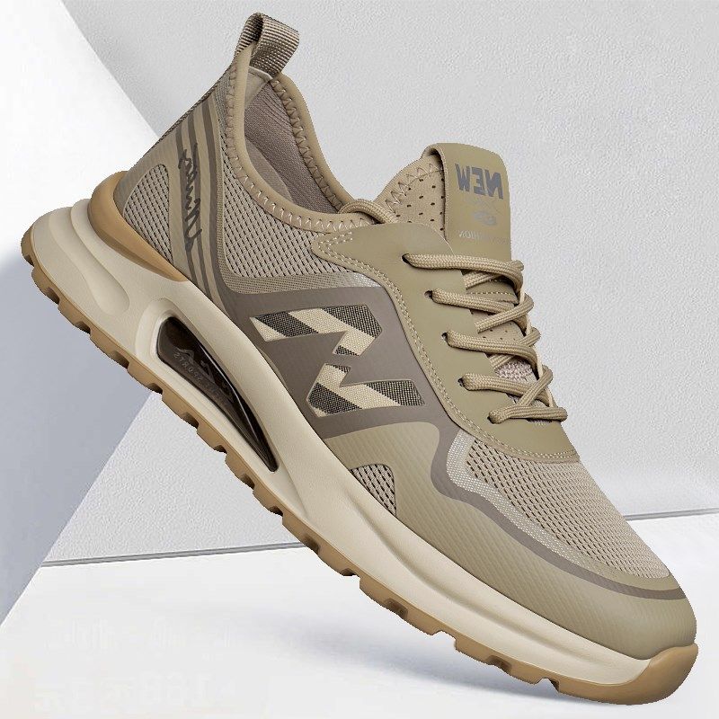 网鞋男秋季透气薄款百搭轻便休闲鞋子男士潮流软底防臭运动跑步鞋