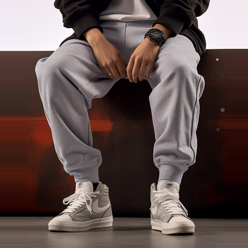 裤子男冬季加绒韩版大尺码束脚卫裤纯棉宽松运动裤男士秋冬休闲长