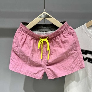 男士短裤三分裤中裤大裤头夏季休闲运动宽松带内衬速干情侣沙滩裤