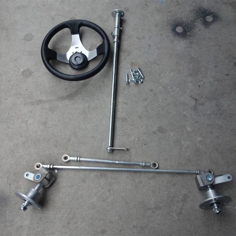 168CC卡丁车前转向方向四轮摩托卡丁车改装转T向羊角法兰拉杆