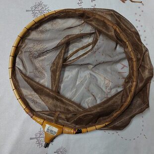 雅园渔具实体店 原木制抄网头 手工编织台钓抄网头 好品质抄网