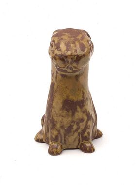 不仁斋薛继业陶瓷雕塑紫陶柴窑葫芦皮色生肖兔新中式家居雕塑摆件