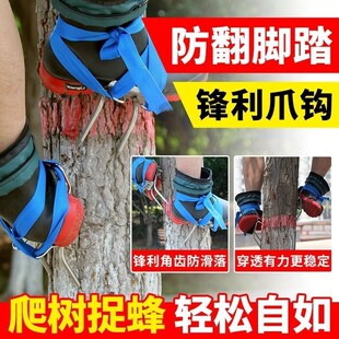 上树神器爬树工具猫爪爬树专用z铁鞋加厚脚扎子马蜂窝新款上树神