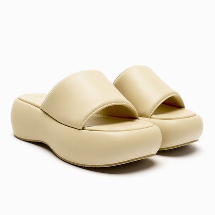 ZA时尚简约小个子厚底拖鞋女外穿2025夏季新款旅游度假沙滩一字拖