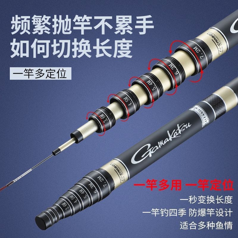 五定位鱼竿野钓40T高碳专用超轻超硬28调一杆多用鲫鲤.鱼竿台钓竿
