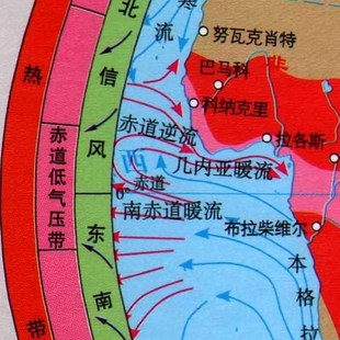 世界气候类型分布图海洋表层洋流流向示意图台风气候风向图海报