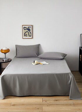 纯棉老粗布大f床单100全棉加厚加密250x270一米五老式灰色全棉单