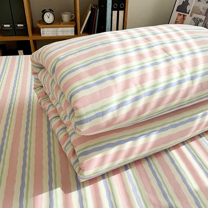 梦幻条纹被套单件纯棉150x200x230全棉四季宿舍被罩双人180x220cm