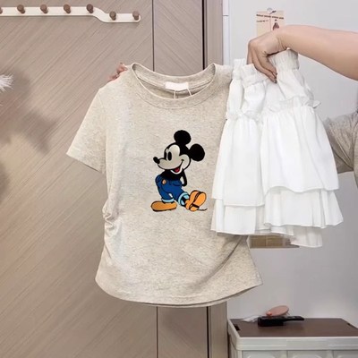 薄荷绿设计感小众正肩短袖上衣女夏季新爆款修身收腰纯棉短款T恤