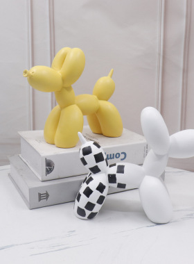 气球狗家居摆件客厅玄关电视柜办公室摆设动物树脂工艺品摆件创意