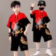 唐装 儿童演出服新中式 古装 国风童装 民族服装 套装 汉服夏季 男童夏装