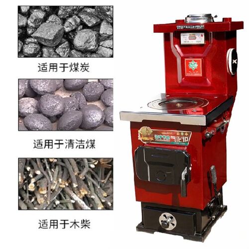 采暖炉家用燃煤地暖锅炉室内烤火炉DE带暖气片取暖柴火炉子农村冬