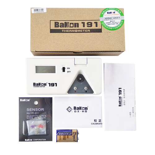 烙铁测温仪白光BK191电焊台洛铁锡炉烙铁头温度计烙铁温度测试仪