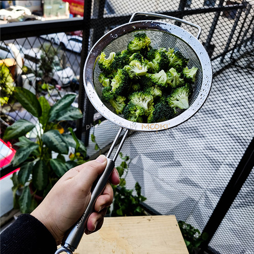 麦可厨304不锈钢漏勺漏筛超细豆浆果汁过滤神器家用过滤网笊篱网