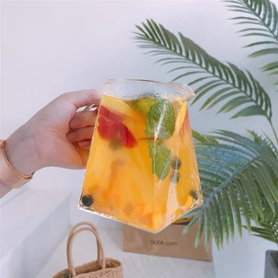 大容量水果茶杯创意果汁杯个性 饮料杯奶茶杯子高颜值玻璃杯700ml