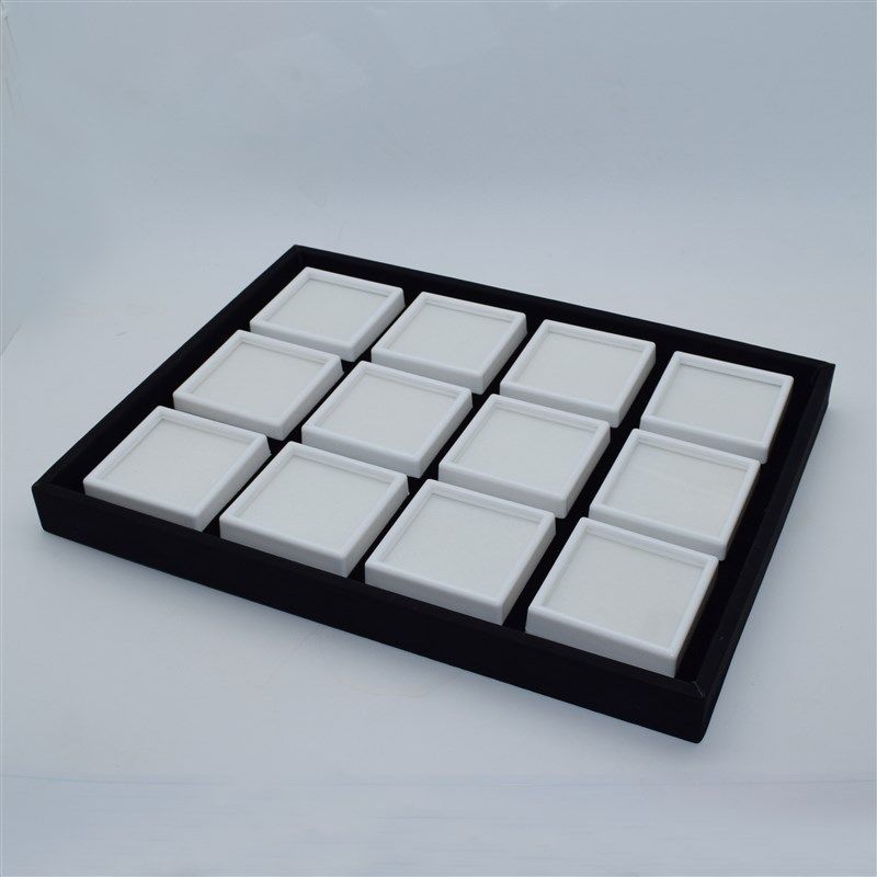 特价彩宝盒4*4裸石盒钻石盒珠宝盒3*3高档6宝石盒5裸钻盒参展托盘