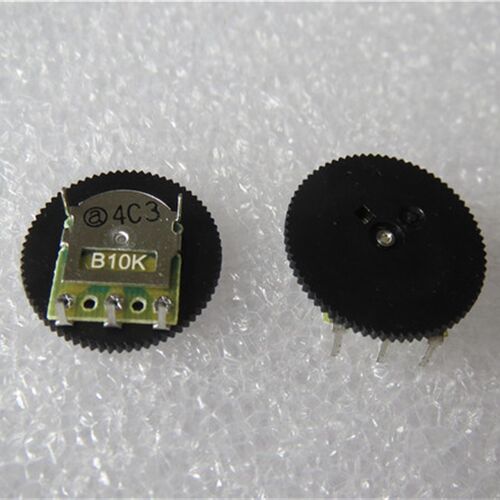 B10KX1进口台湾ALPHA单联3脚直插齿轮 拔盘 带轮电位器 18X1MM