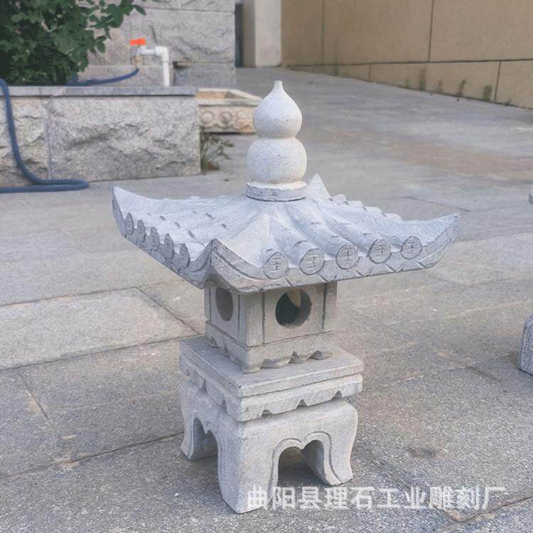 亮石灯笼中园式造景青03100石灯笼仿古头草坪灯照日式庭院石灯林