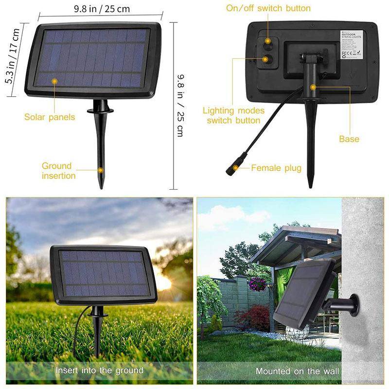 厂HOL太阳能灯串装串饰LED照明防水工灯 院圣诞G40装饰灯庭线