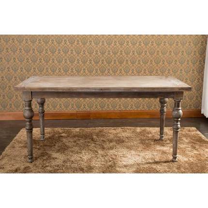 7美式复古木桌子 餐桌组合做TMZC1897旧拉丝橡木餐桌法实式餐约厅