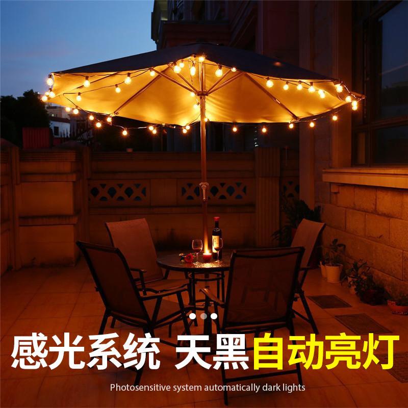 太阳能灯灯泡外防水庭院家用户746阳台花园小夜灯露氛围LED灯营串