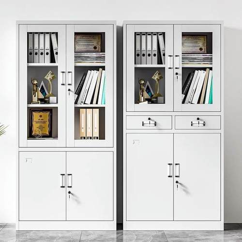 文件柜财务凭证柜WNR带锁资柜多层铁皮柜三门开矮柜钢制办料室公