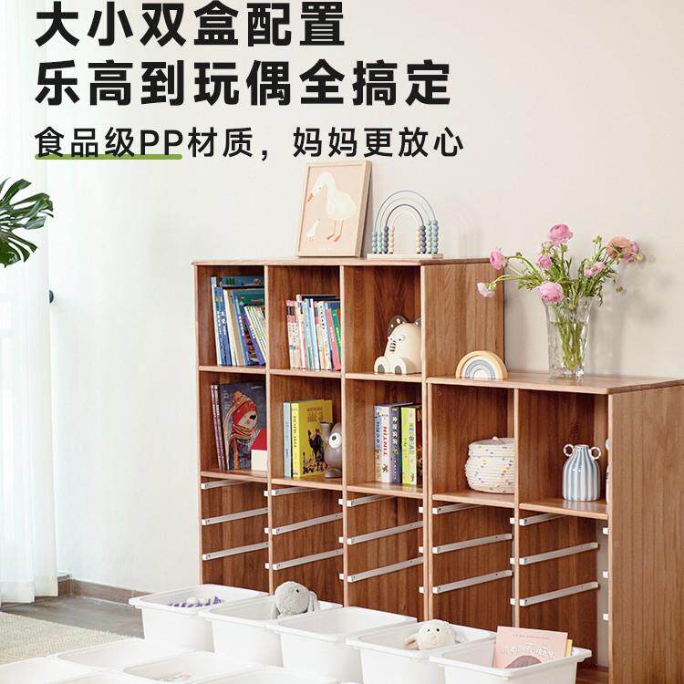实木TDH儿童房书厅架落地置物纳架客衣柜靠宝宝收柜家用墙储物柜