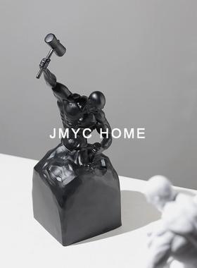 现房代样简约抽象我人物雕塑WOE艺术摆件板间玄关酒柜客厅书装饰