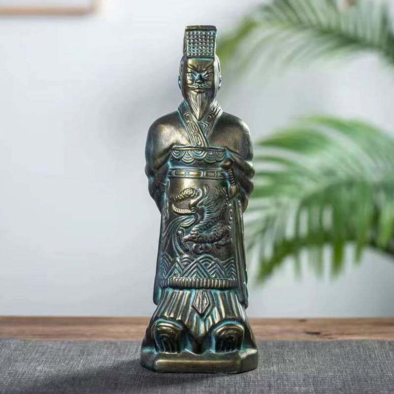 景德镇陶瓷空酒瓶五斤装龙帝武将复古装饰密封摆件收藏酒坛小酒壶