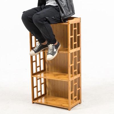 0J学生书架置物架落地竹简楠板易纯竹儿OMR童书房简约家室用收纳