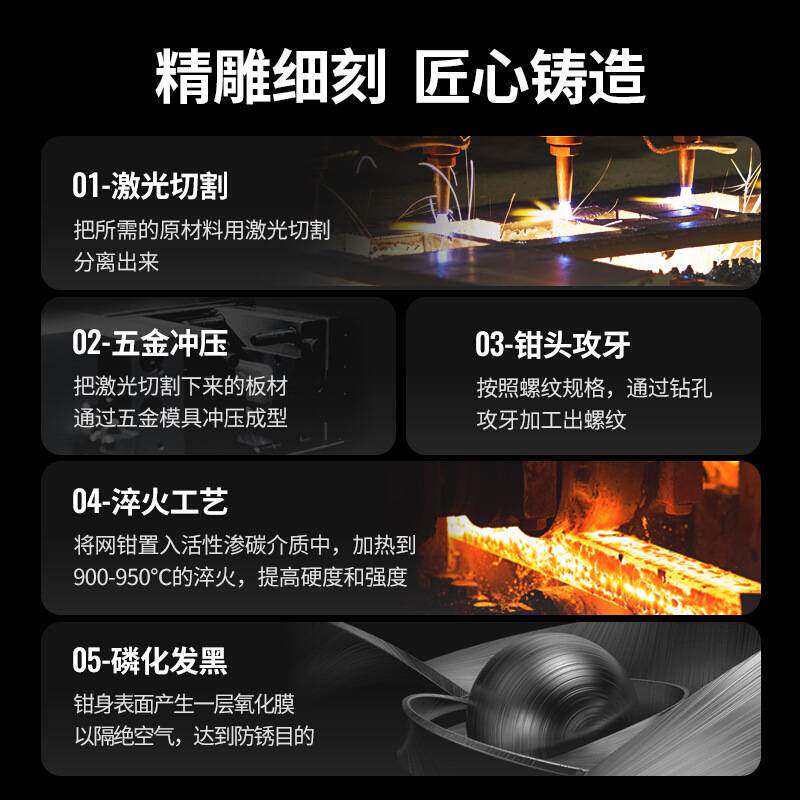 Cncob网线钳子专业级水晶钳多功能家用穿孔式宽带网线接头压线钳