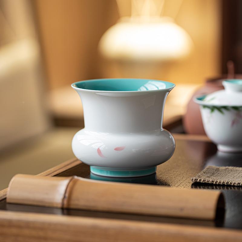 明陶泉茶斋瓷纳福建水室桌面水茶渣盂缸JNT-CH00茶洗废水茶缸茶渣