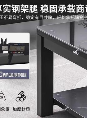 家用Hcj-012025新款茶桌办公室现长代简台约方形小桌钢化玻子璃茶