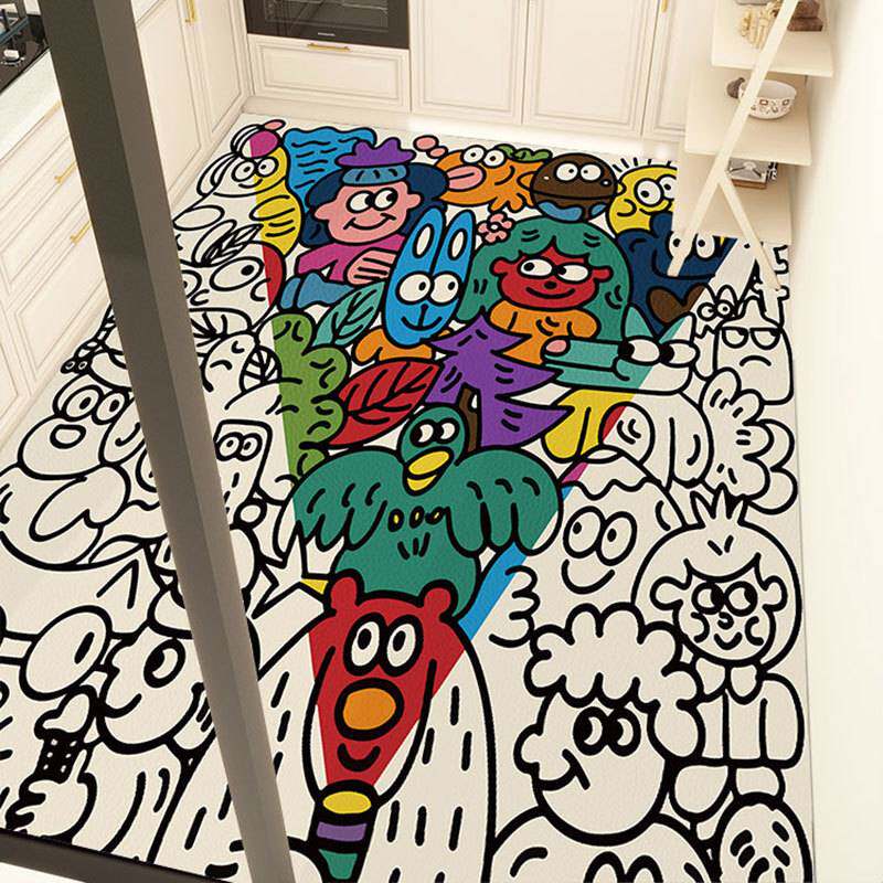 网红款厨房地垫家用满铺防水防油防滑免洗脚垫耐磨易打理可裁剪垫