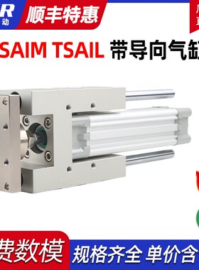 气动大推力三轴导向气缸带支架 TSAIL32 40 50 63 80 100-300 600