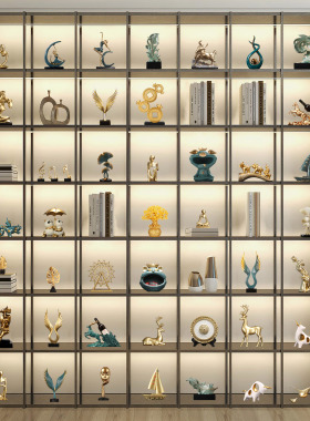 现代轻奢高档酒柜装饰r品摆件客厅家居玄关柜电视柜办公室工艺品