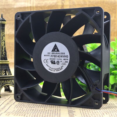 台达 FFB1424VHG 14050 14CM 24V 1.37A 大风量暴力变频器风扇