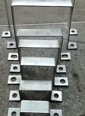 订做加工扁铁方卡方形抱箍卡箍镀锌管箍几字型管卡 u型卡包邮