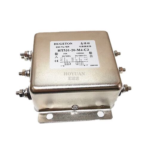 380V三项三线交流电源滤波器HT531-20-M4-C3 20A L8三相抗干扰
