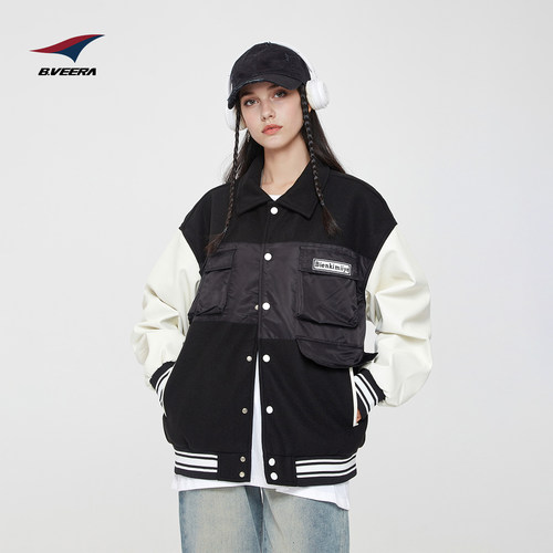 秋冬棒球服美式经典夹克情侣款