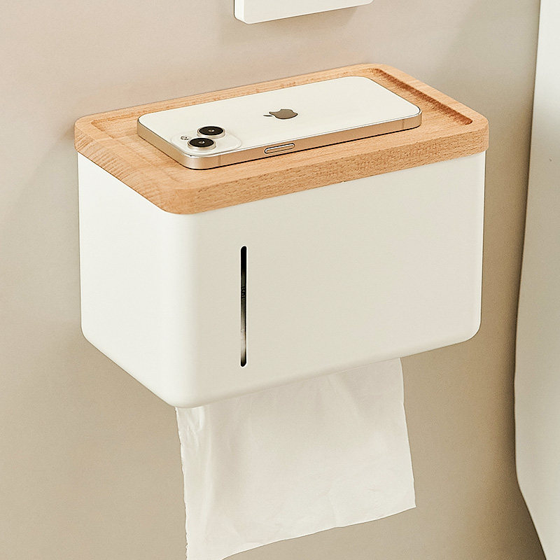 白色厕纸盒防水卷纸筒放卫生纸置物架卫J生间纸巾盒厕所抽纸盒原