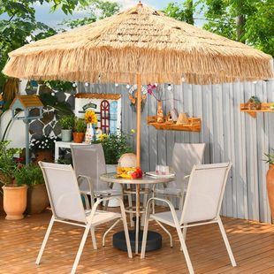 户外伞庭院伞室外太阳伞广告茅草中柱伞民宿酒店遮阳伞户外摆摊伞