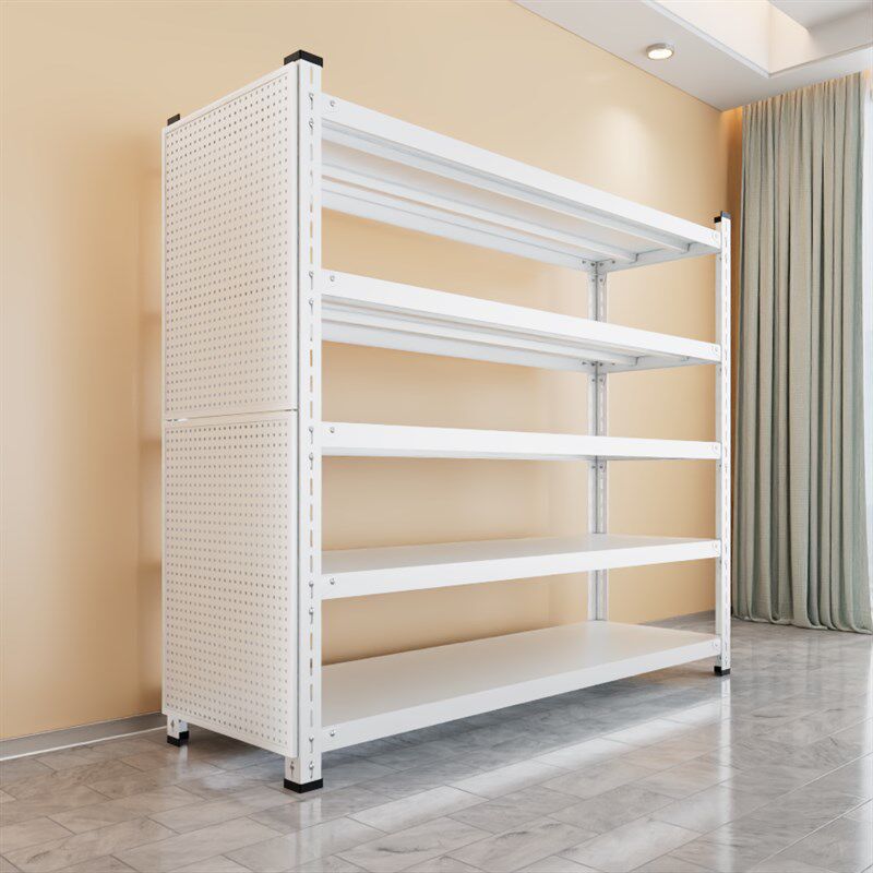 带洞洞板置物架多l层家用货架行李箱阳台收纳架下空式储藏室铁架