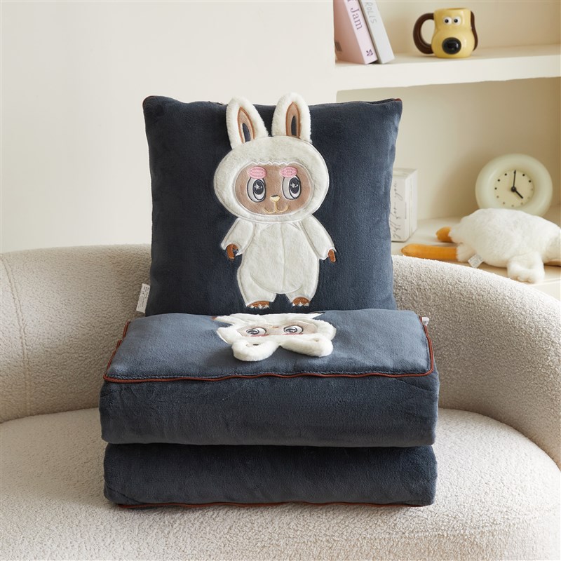 多功能抱枕被子两用加厚牛奶绒毯午睡G办公室枕头被靠枕汽车靠垫