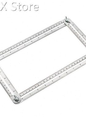 1PCS Stainless Steel Foldable Multi Angle Ruler Template Too