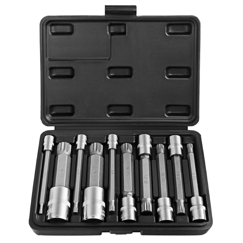 十二角旋具套筒套装m8m1s0m12m14花角工具梅花风炮内六角套筒扳手