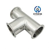 三通 卡箍式 内外精抛镜面 304卫生级快装 不锈钢三通 卫生级三通