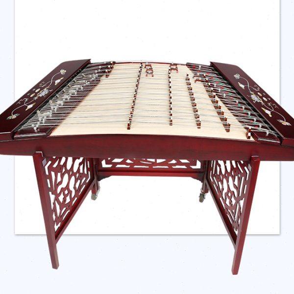 紫檀色L124杨琴乐器专业演奏乐器扬琴木雕龙杨琴