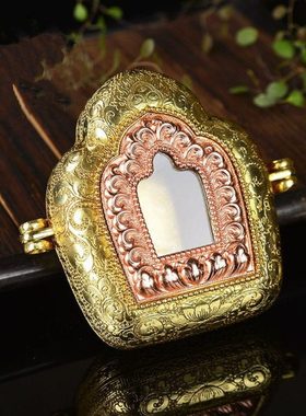 现货新款纯铜佛龕嘎乌盒 噶乌盒嘎乌盒吊坠男女款挂件